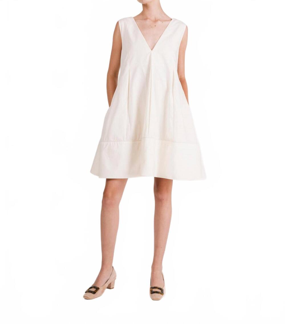 NEW LAPEYRE katherine mini tent dress in white